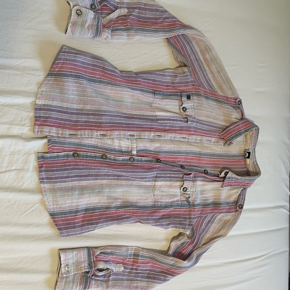 Roxy Multicolor Striped Button Down Shirt